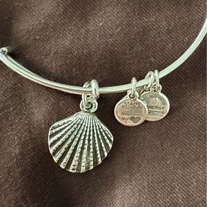 Alex and Ani Silver Shell Design Bracelet